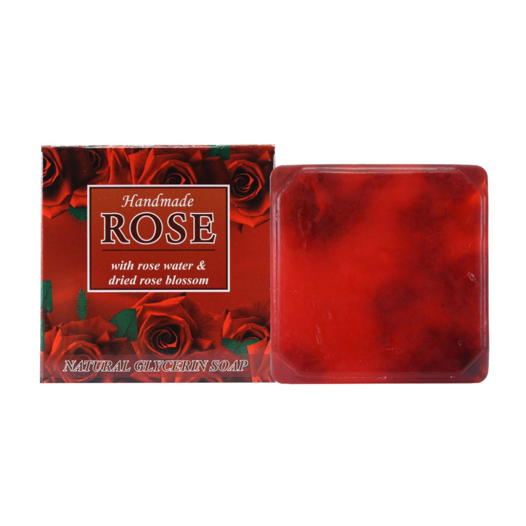 Prírodné glycerínové mydlo Červená ruža 60 g – DiaRosa kozmetika
