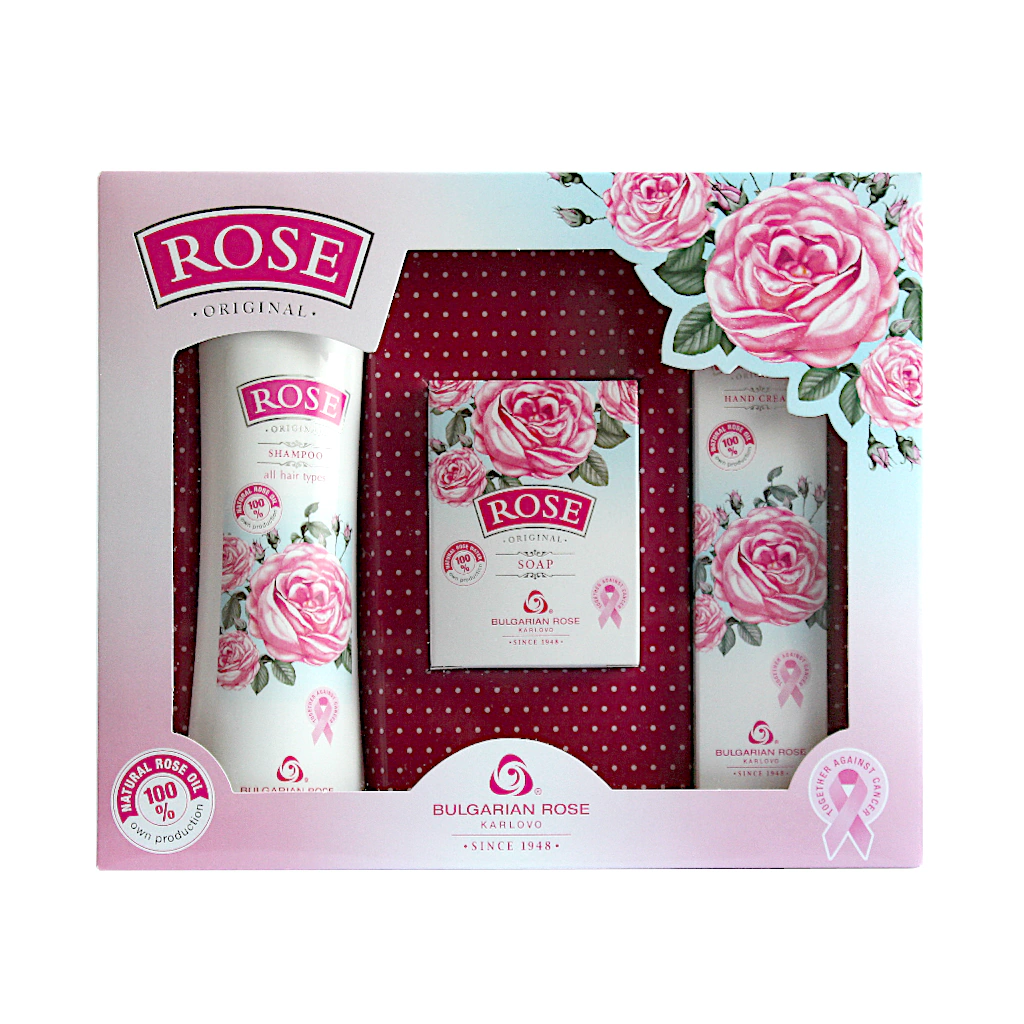 Darčekový set Rose – 3 produkty pre vlasy a telo, DiaRosa kozmetika
