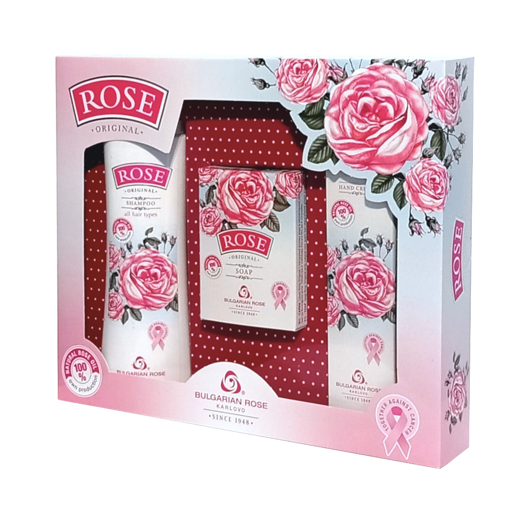 Darčekový set Rose – 3 produkty pre vlasy a telo, DiaRosa kozmetika