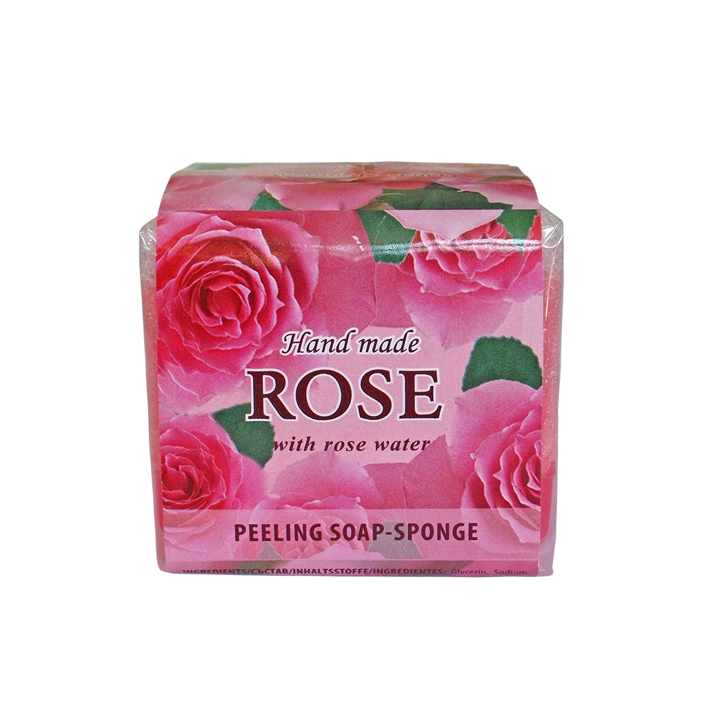 Peelingové mydlo-špongia Rose 65 g – DiaRosa kozmetika