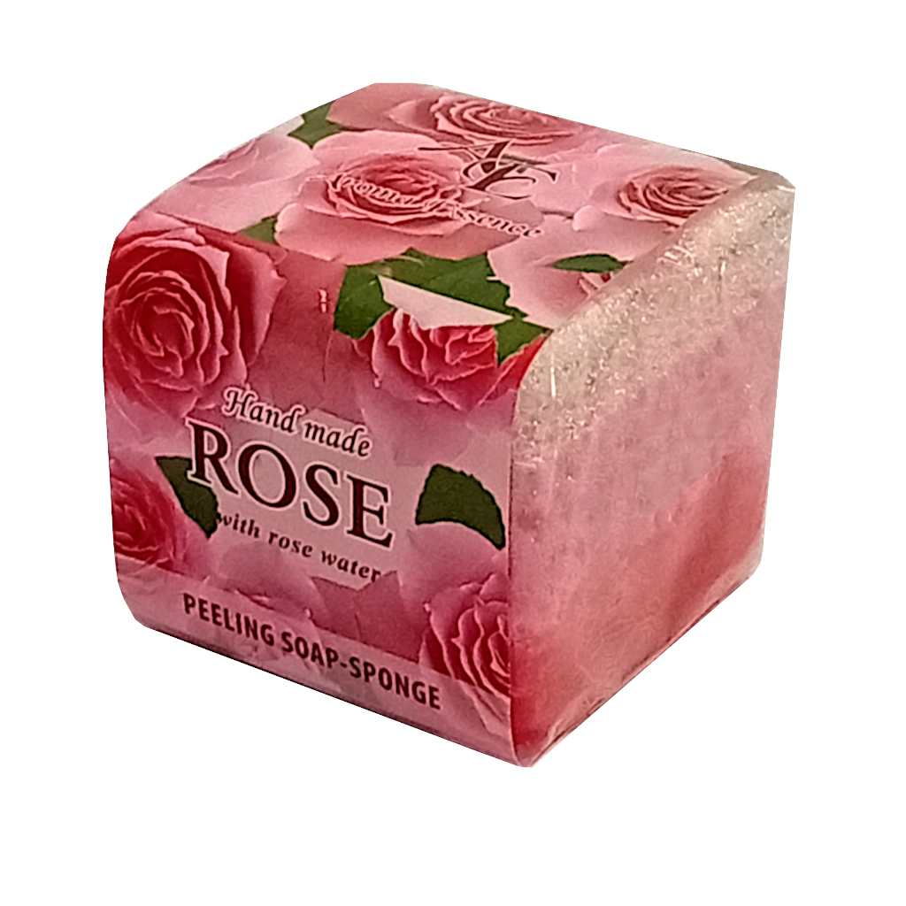 Peelingové mydlo-špongia Rose 65 g – DiaRosa kozmetika
