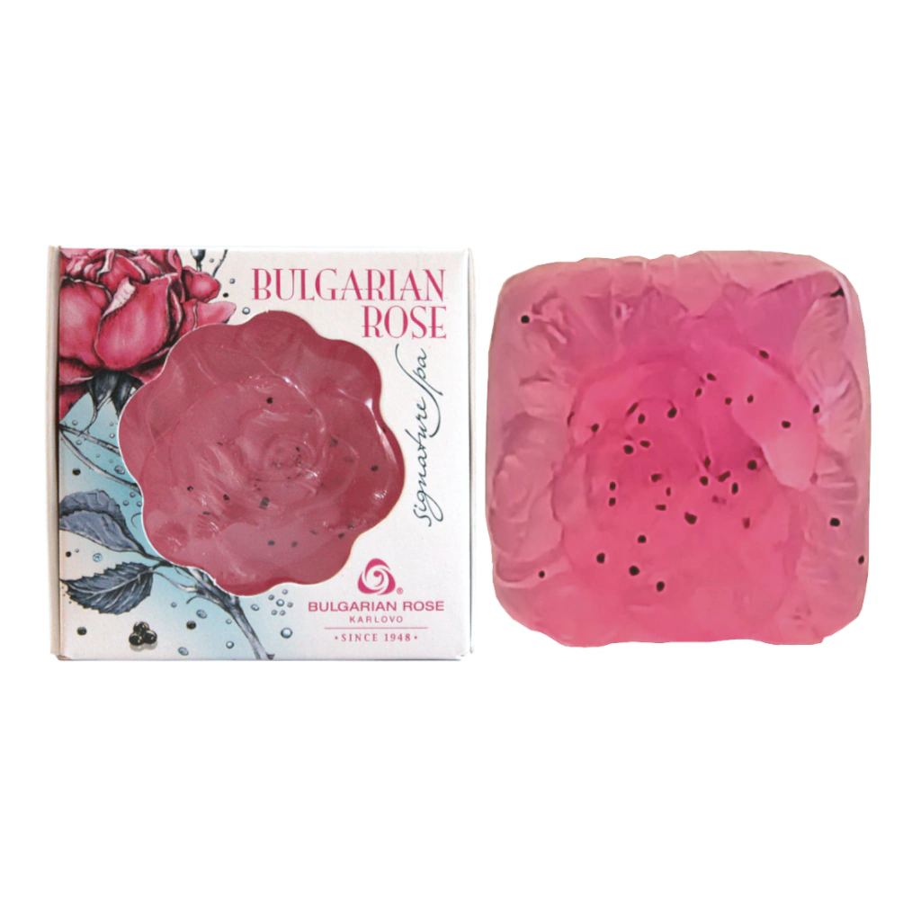 Ružové glycerínové mydlo s ružovou vodou a čiernym kaviárom Signature Spa – DiaRosa kozmetika